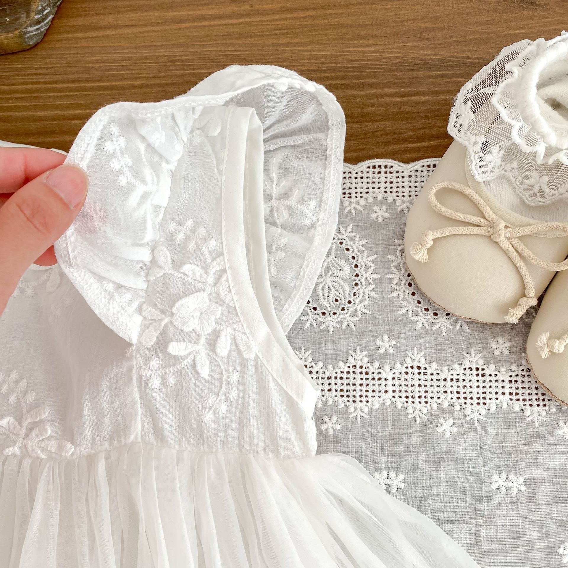 Summer Style Baby Mesh Bag Fart Dress Western-style Flower Princess Dress For Women