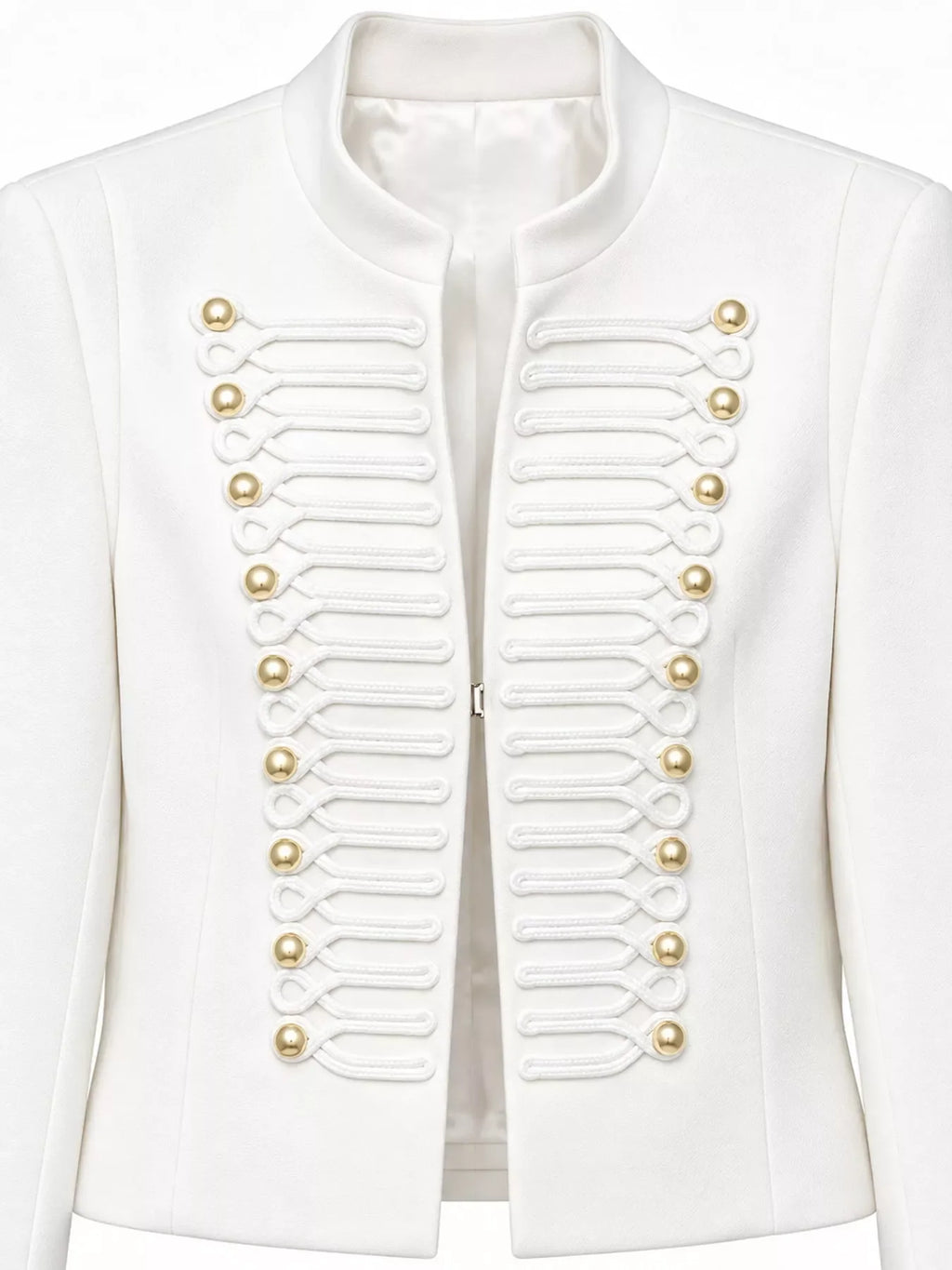 Decorative Button Cropped Jacket