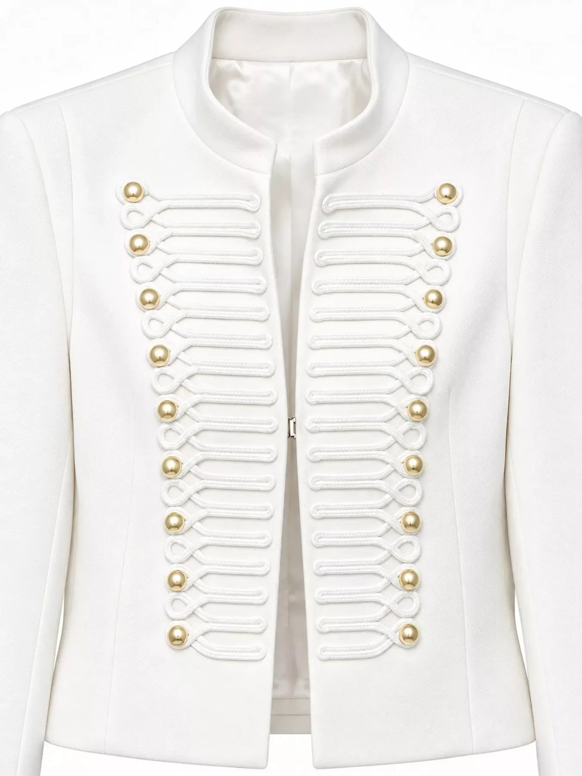 Decorative Button Cropped Jacket
