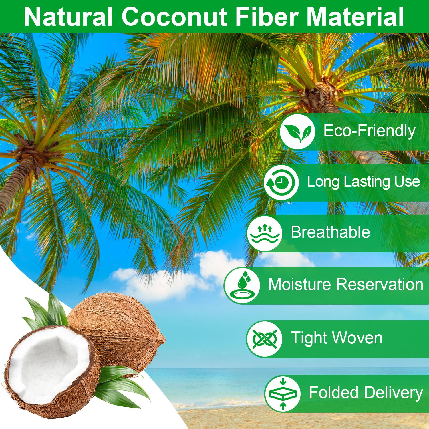 Coconut Fiber Liners for Planters Window Boxes