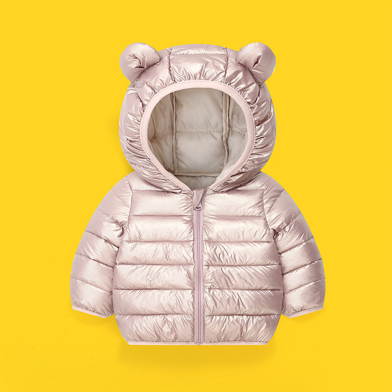 New Spring Autumn And Winter Solid-color Versatile Cotton Coat For Children