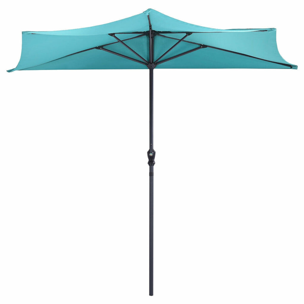 9Ft Patio Bistro Half Round Umbrella