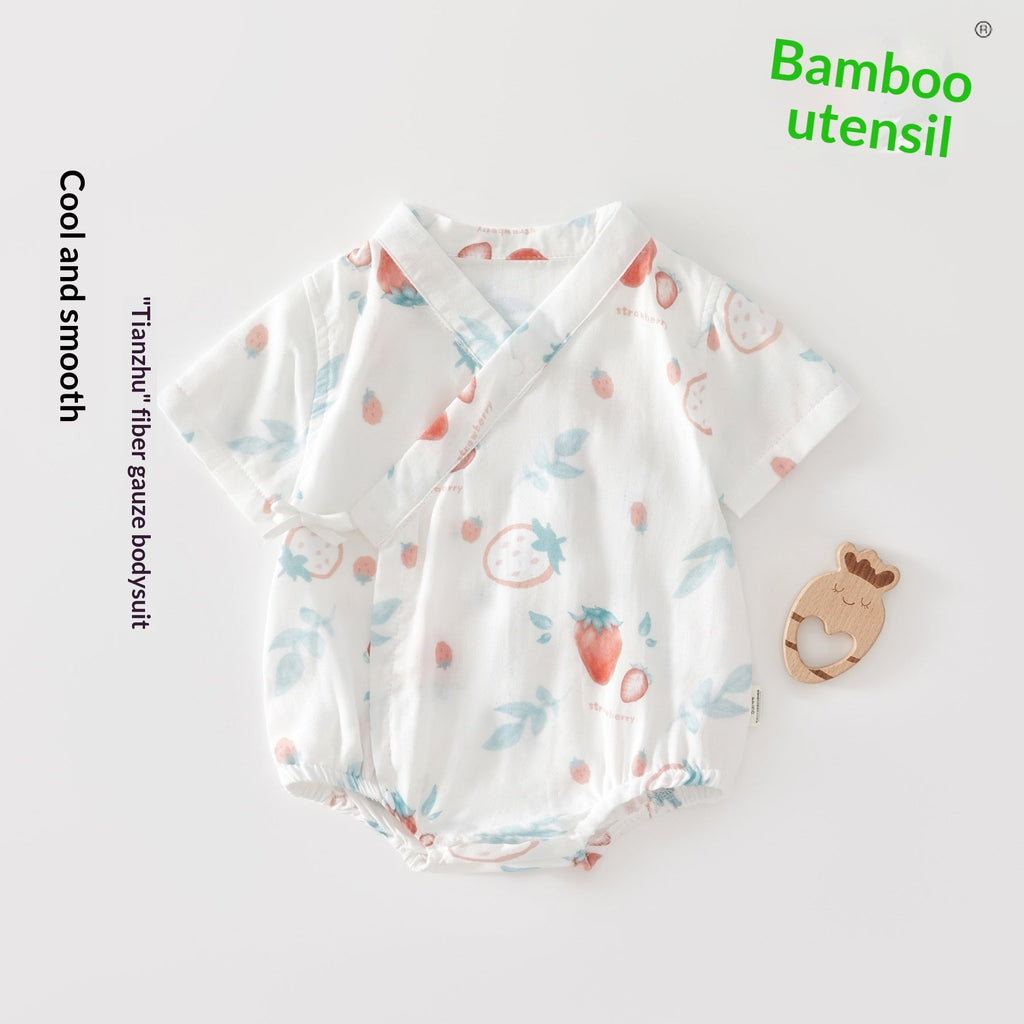 Baby Bamboo Cotton Summer Outfit Triangular Romper Made Of Bamboo Fiber