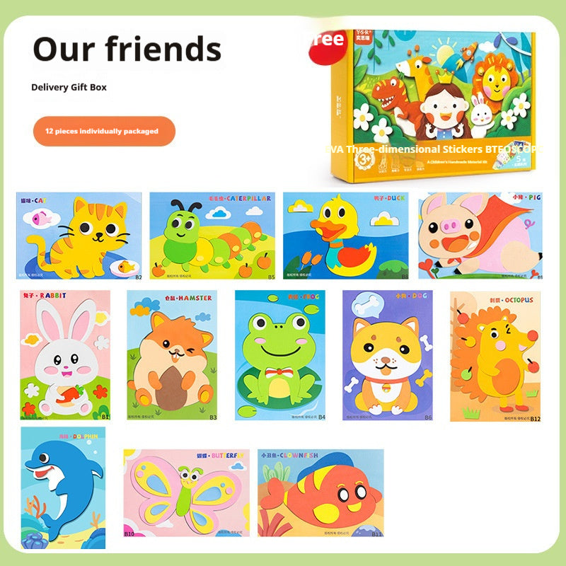 Childrens DIY 3D EVA Sticker Art Craft Toy