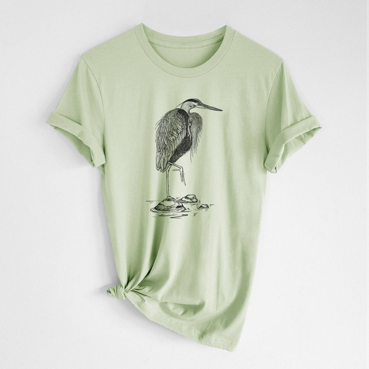 Great Blue Heron Cotton Unisex Crewneck Tee