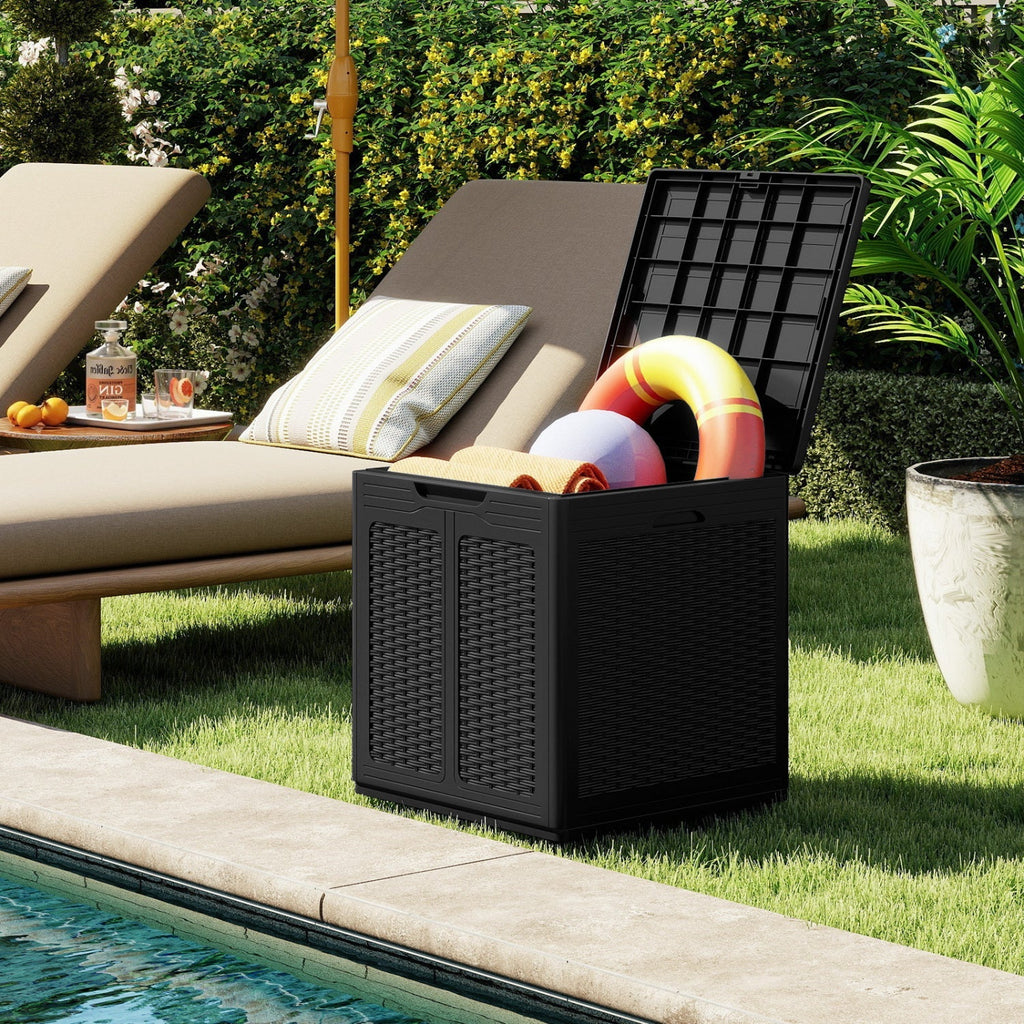 39 Gallon Deck Box with Lockable Lid - Weatherproof Storage