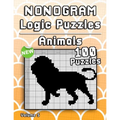 Nonogram Puzzles Animals: Challenging Hanjie puzzle collection with japanese picture riddles. Fun brain tease for everyone. - Paperback