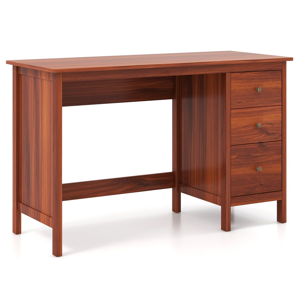 3-Drawer Home Office Study Computer Desk with Spacious Desktop