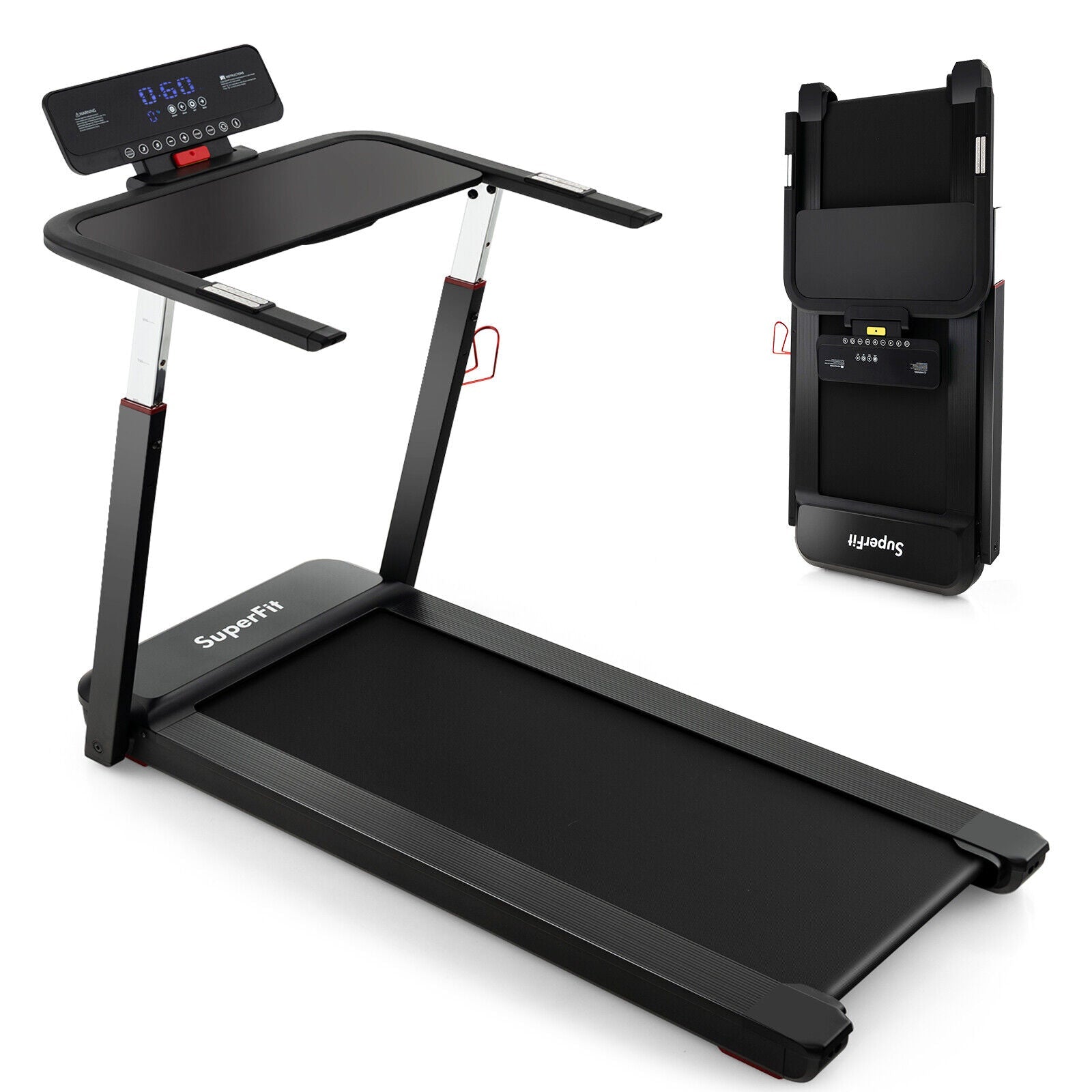 3HP Folding Treadmill with Adjustable Height and APP Control