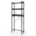 Over The Toilet Storage Rack with Hooks and Adjustable Bottom Bar