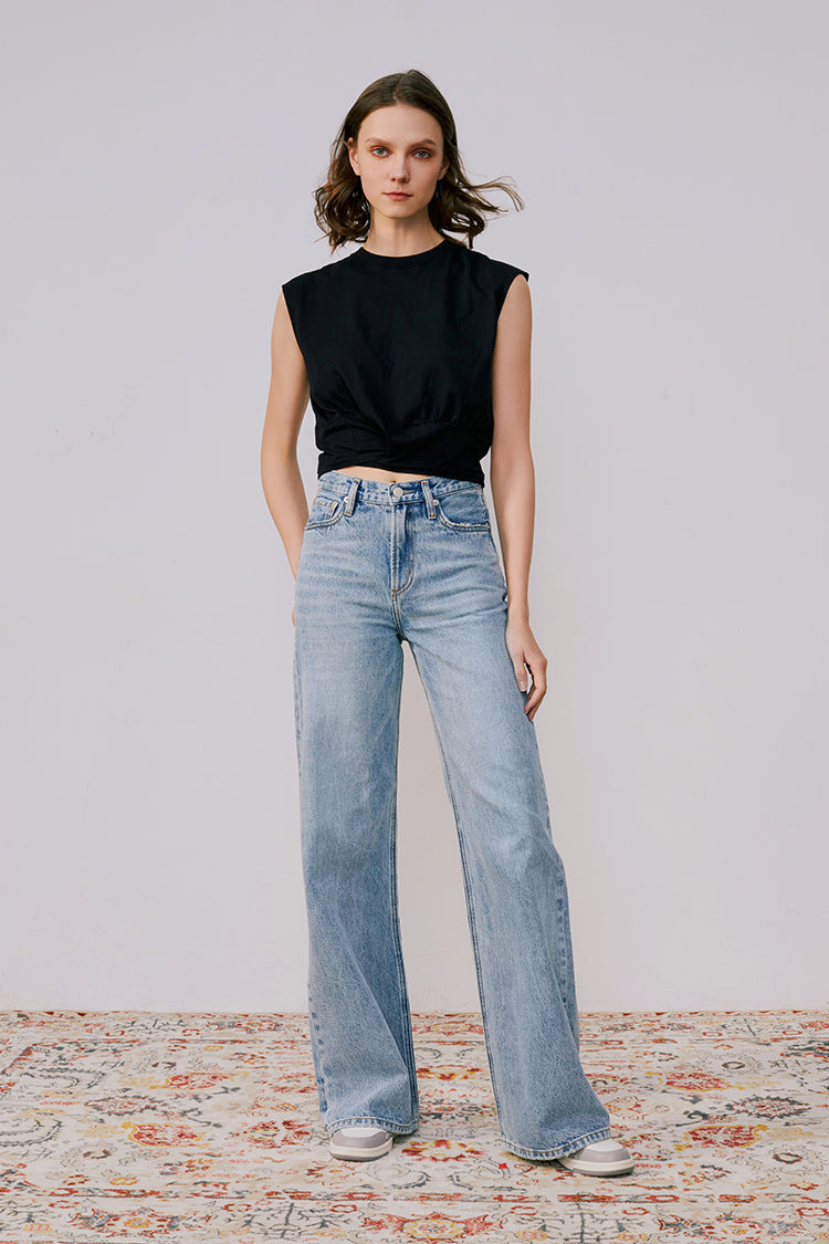 Angeles High Rise Baggy Jeans HJ103