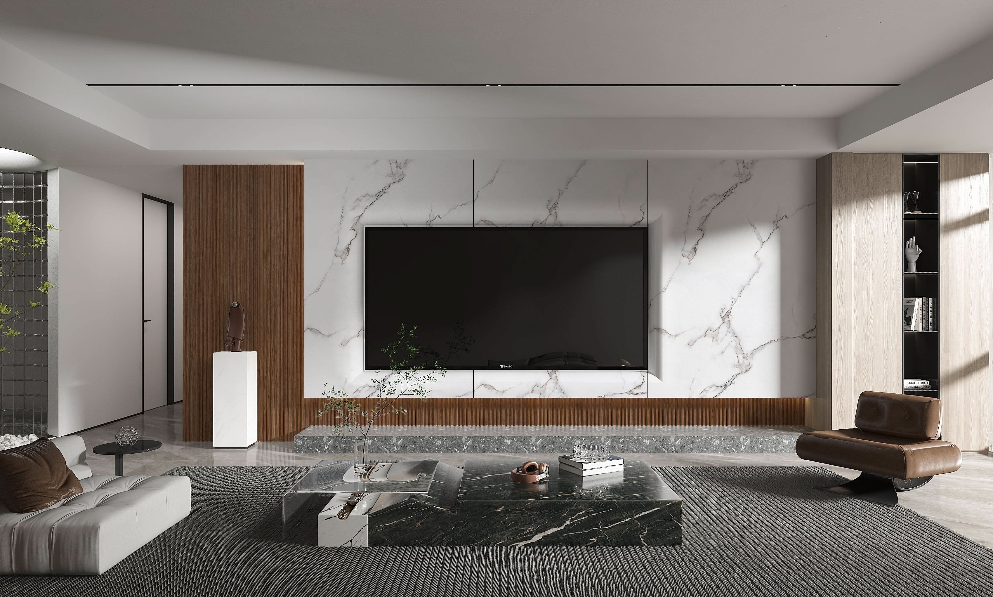 Calacatta White Marble PVC Wall Panel - Waterproof (4x8 ft, 32 sq. ft)