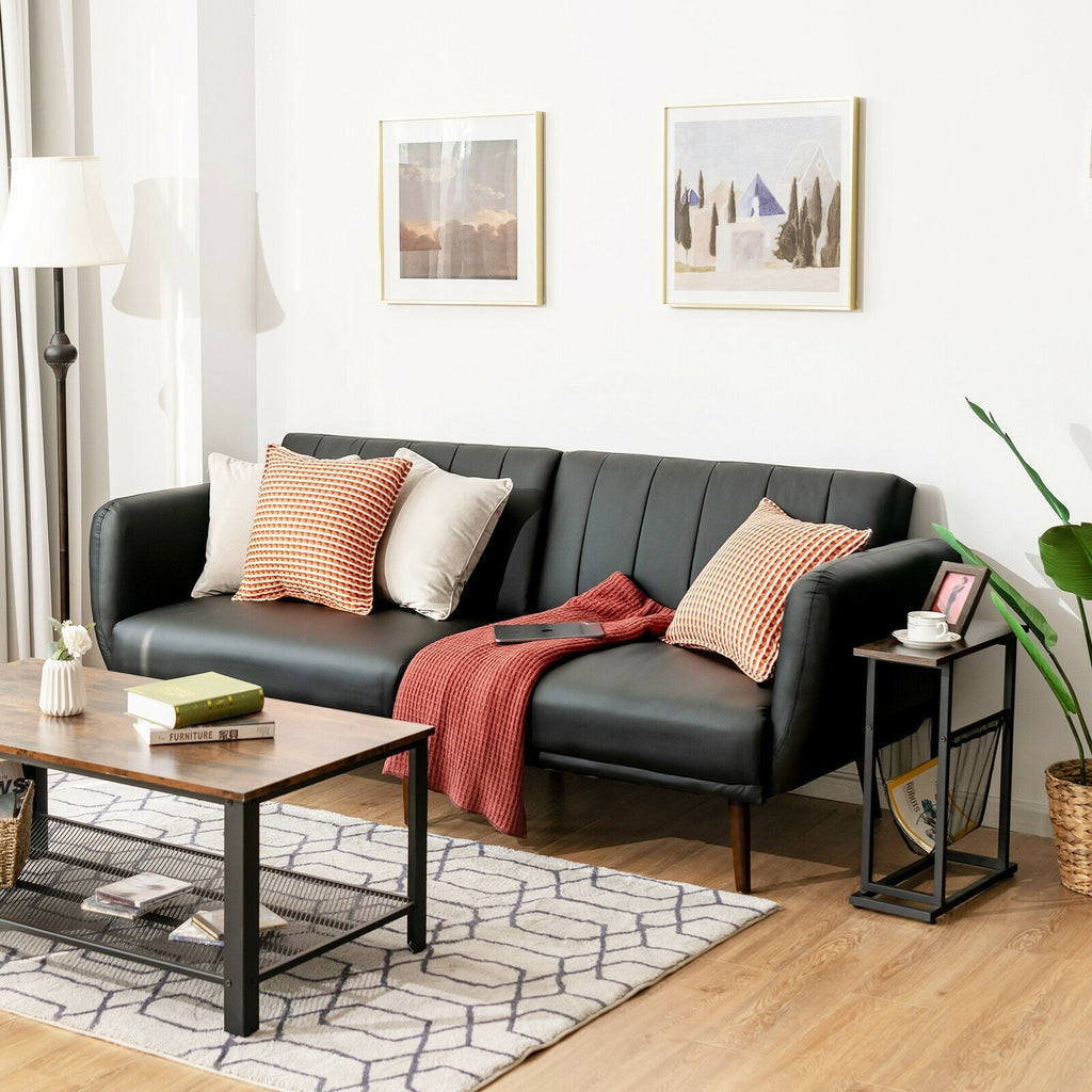 3 Seat Convertible Sofa Bed with Adjustable Backrest for Living Room