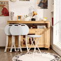 Set of 4 18 Inch Collapsible Round Stools with Handle