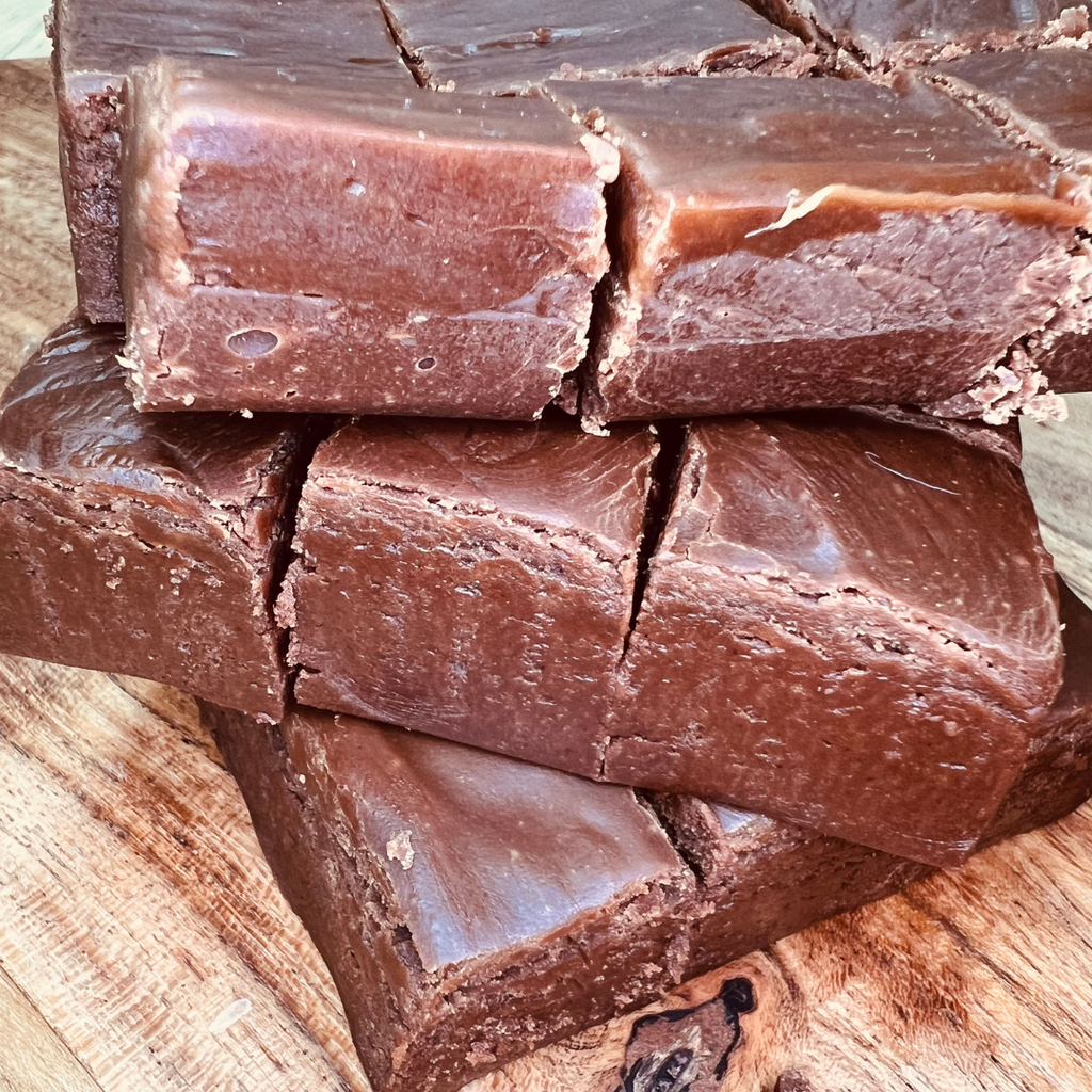 Handmade Dark Chocolate Salted Caramel Fudge | Meem's Fudge Shoppe