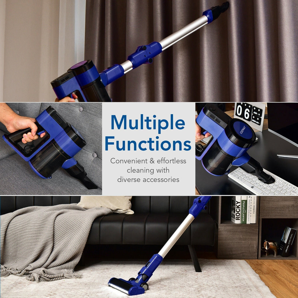 3-in-1 Handheld Cordless Stick Vacuum Cleaner with 6-cell Lithium Battery