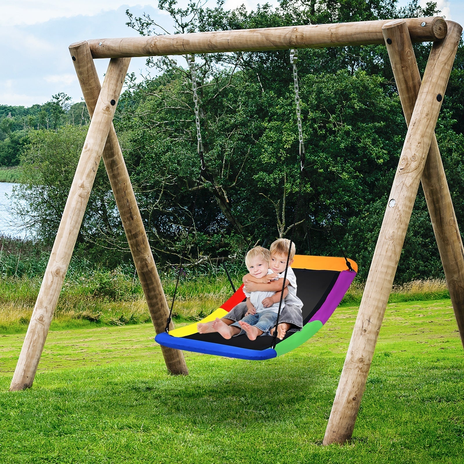 60 Inch Platform Tree Swing 700 lbs for Kids and Adults