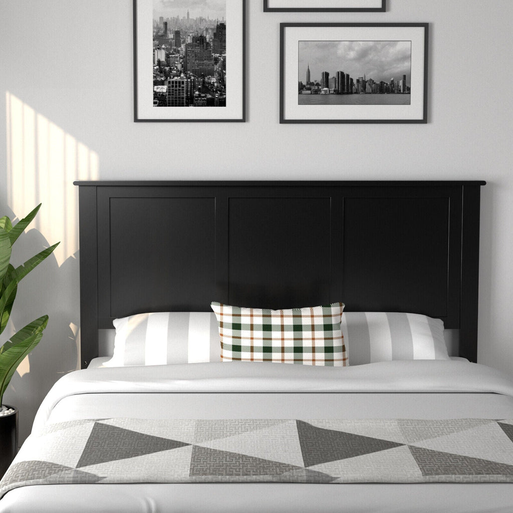 Full Wood Headboard Flat Panel with Pre-drilled Holes and Height Adjustment