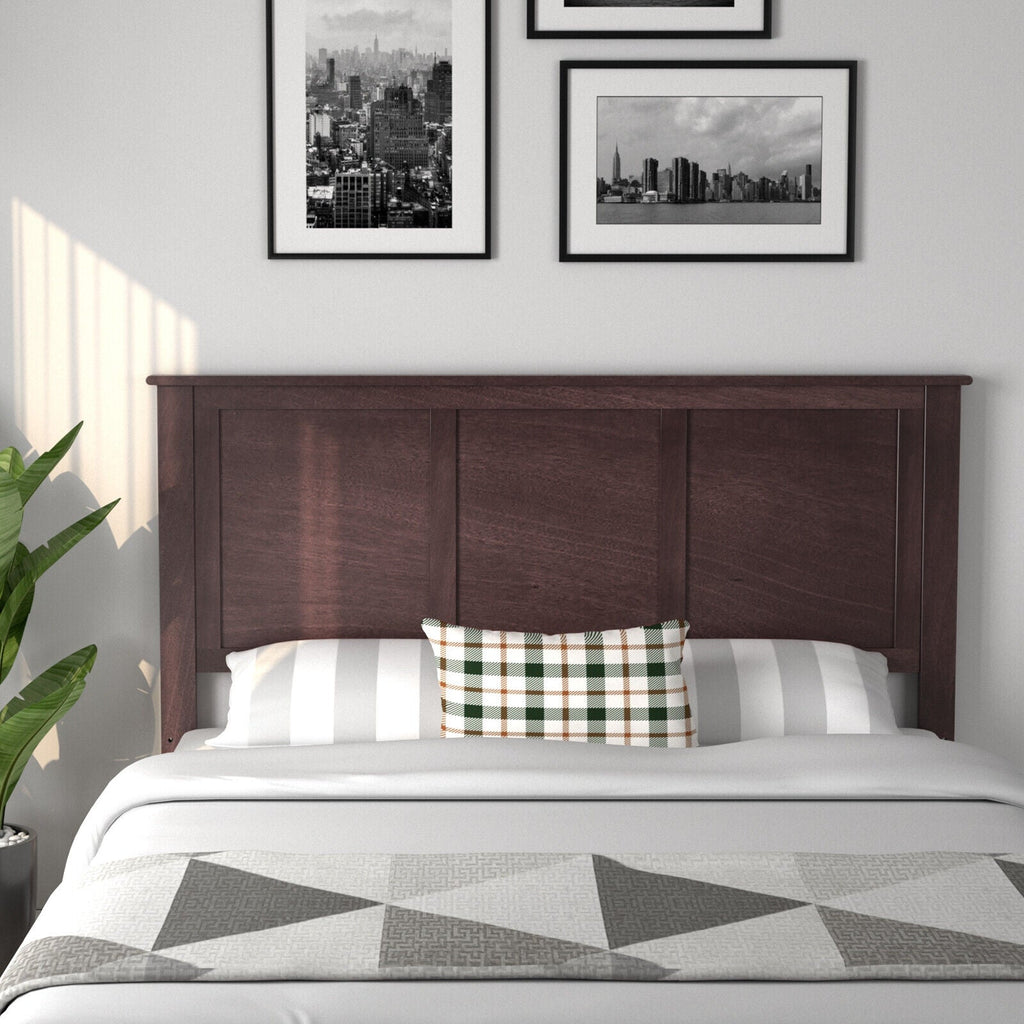 Full Wood Headboard Flat Panel with Pre-drilled Holes and Height Adjustment