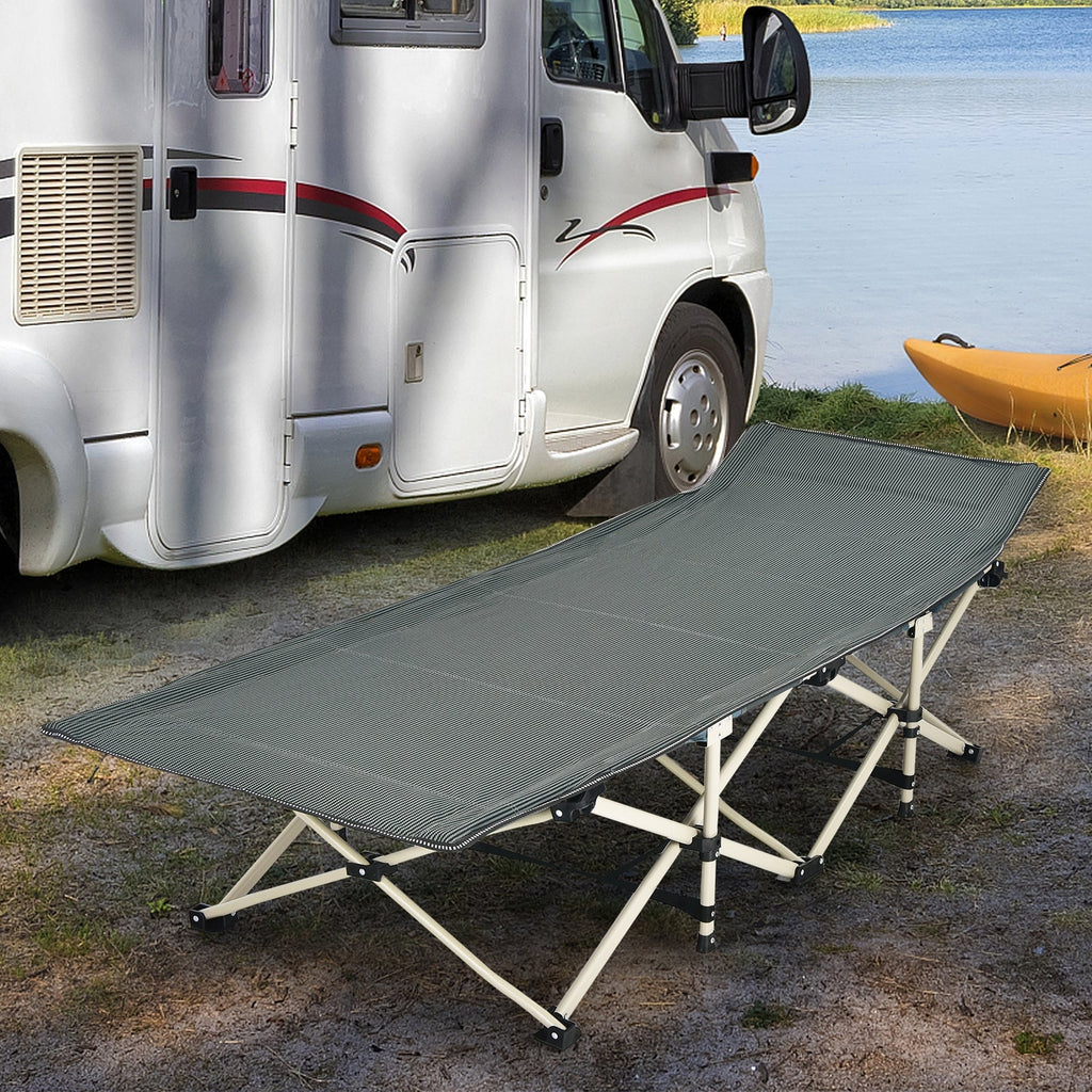 Wide Foldable Camping Cot with Carry Bag