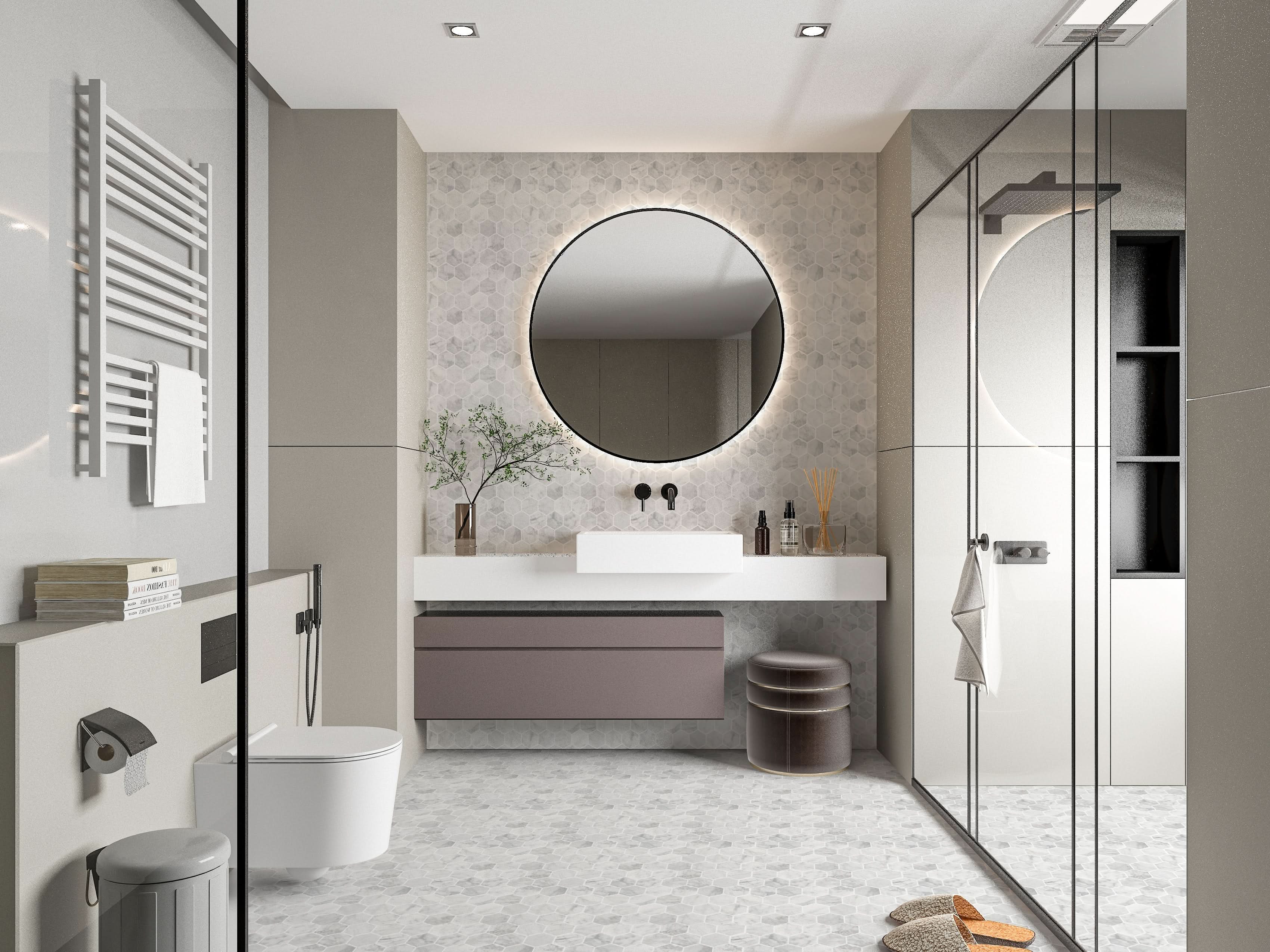 Calacatta White Hexagon Polished Marble Mosaic Tile – 12" x 12"