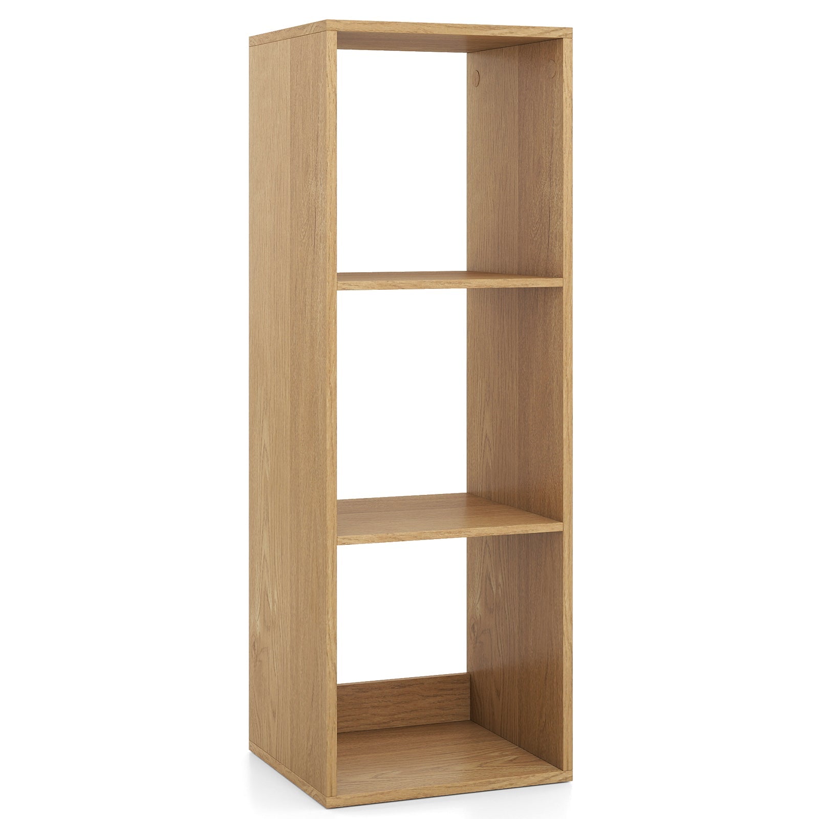 3 Cube Bookshelf with Back Guardrail for Living Room Bedroom