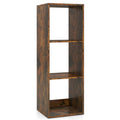 3 Cube Bookshelf with Back Guardrail for Living Room Bedroom