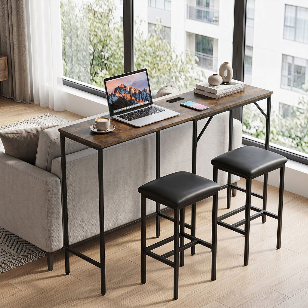 3-Piece Convertible Dining Set with Built-In Charging Station