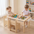 Kids Activity Table and Chair Set with Adjustable Height