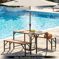 Acacia Wood Outdoor Bench 47.5" with Slatted Seat