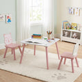 Kids Table and Chair Set with Animal Patterns, 3-Piece