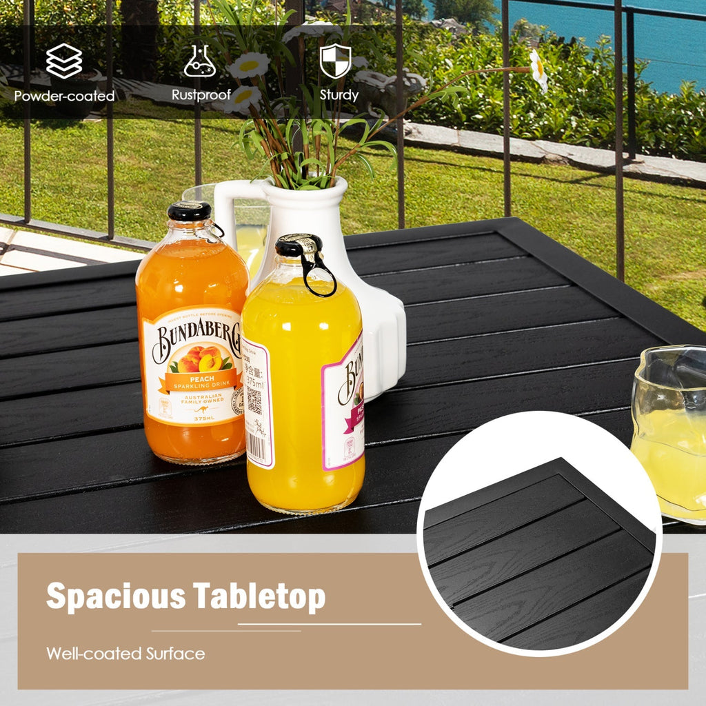 3 Pieces Outdoor Swivel Bar Set High Top Patio Bar Table and Rattan Wicker Chairs