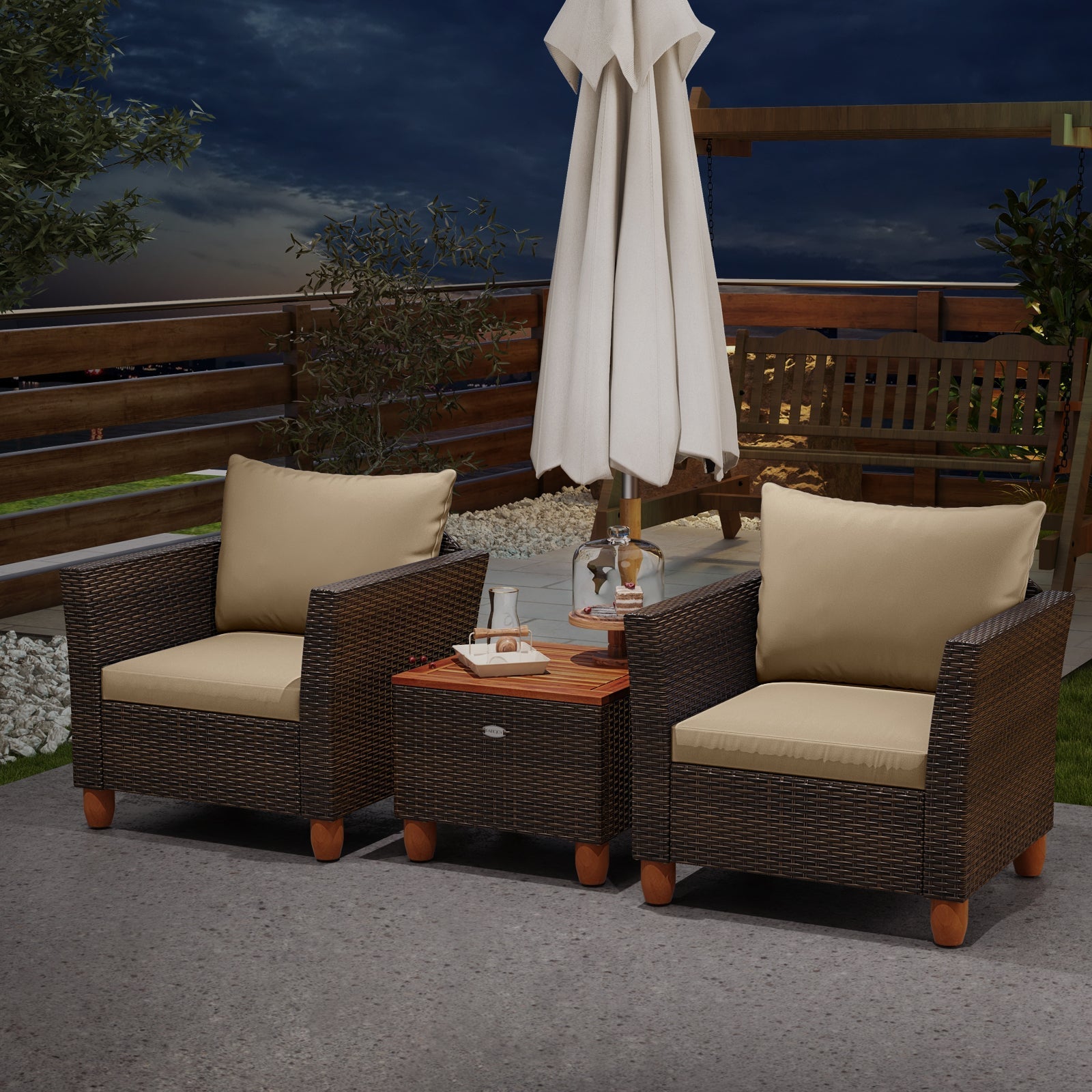 3 Pieces Patio