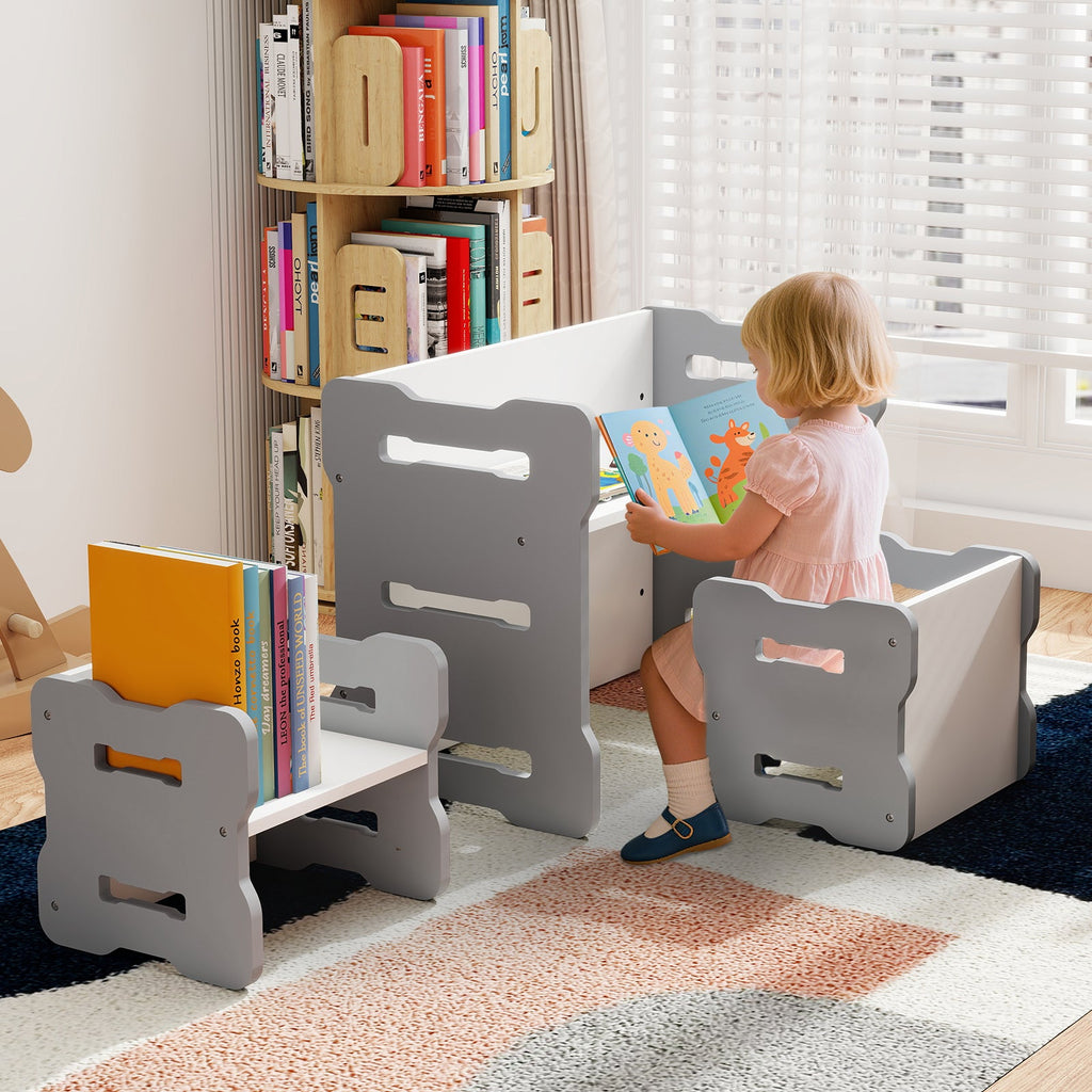 3-Piese Toddler Set with 2 Stools and Activity Table