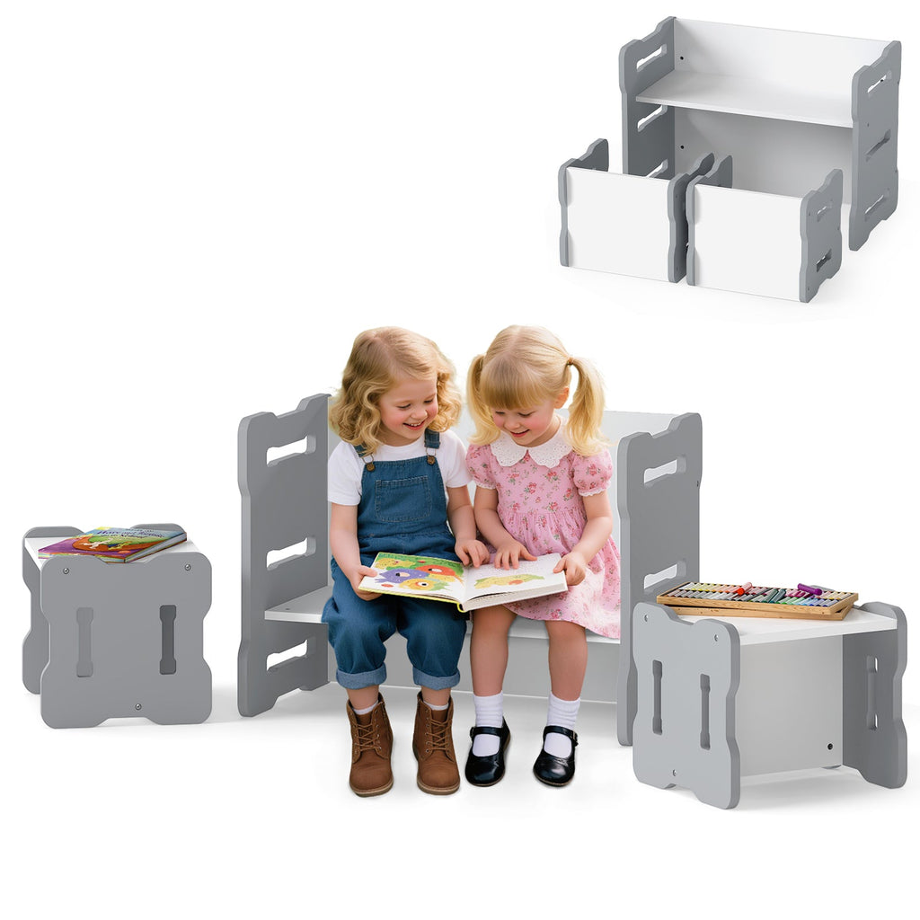 3-Piese Toddler Set with 2 Stools and Activity Table