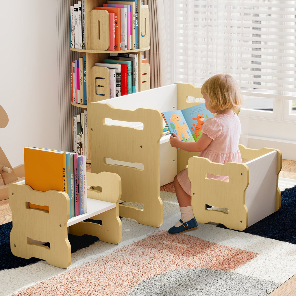 3-Piese Toddler Set with 2 Stools and Activity Table