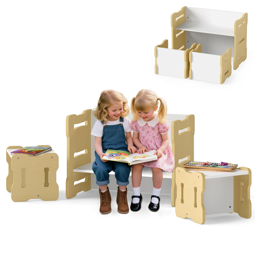 3-Piese Toddler Set with 2 Stools and Activity Table