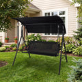 3-Seat Patio Swing Chair with Adjustable Canopy - 800 lbs