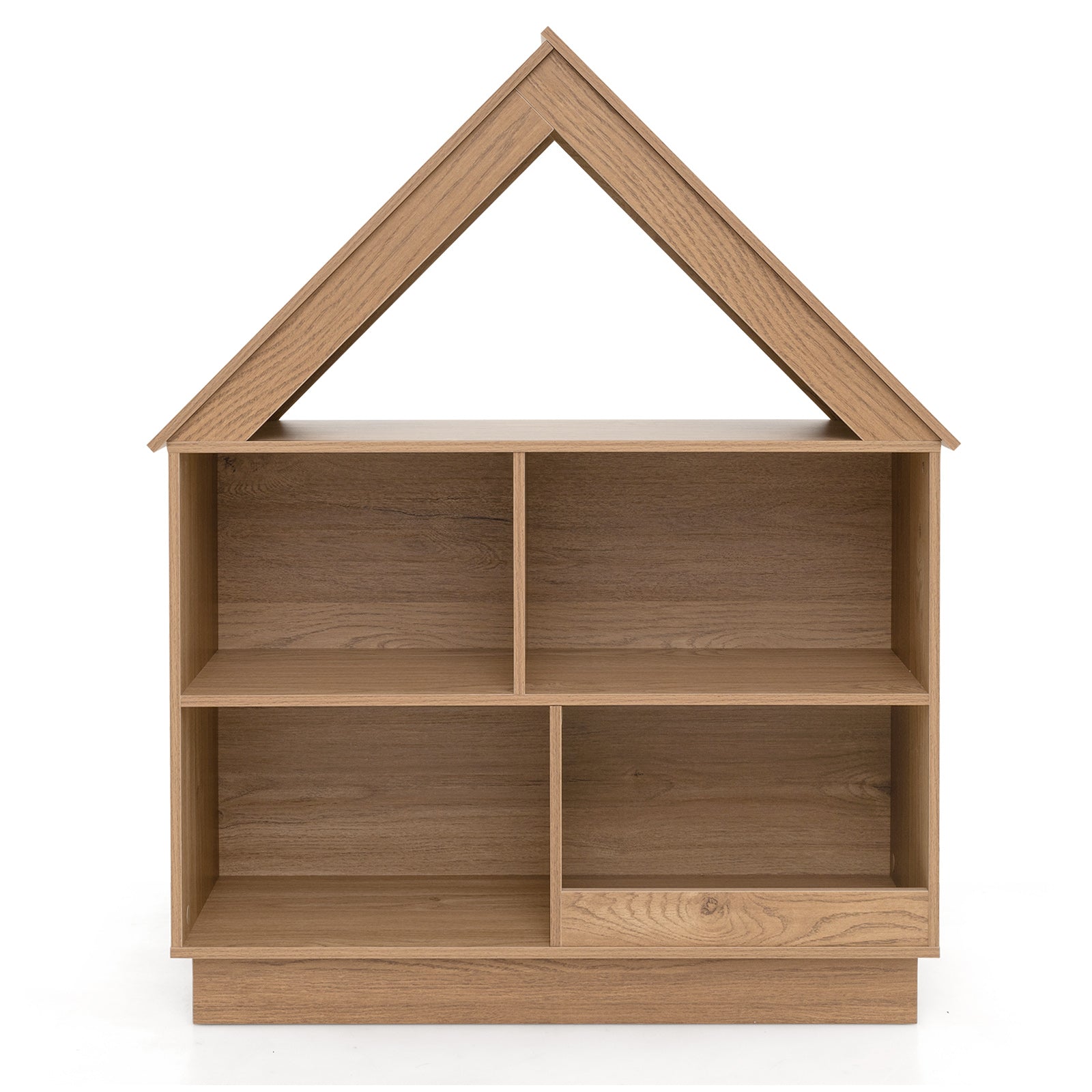 3-Tier House-Shaped Toy Storage Organizer with Open Shelves