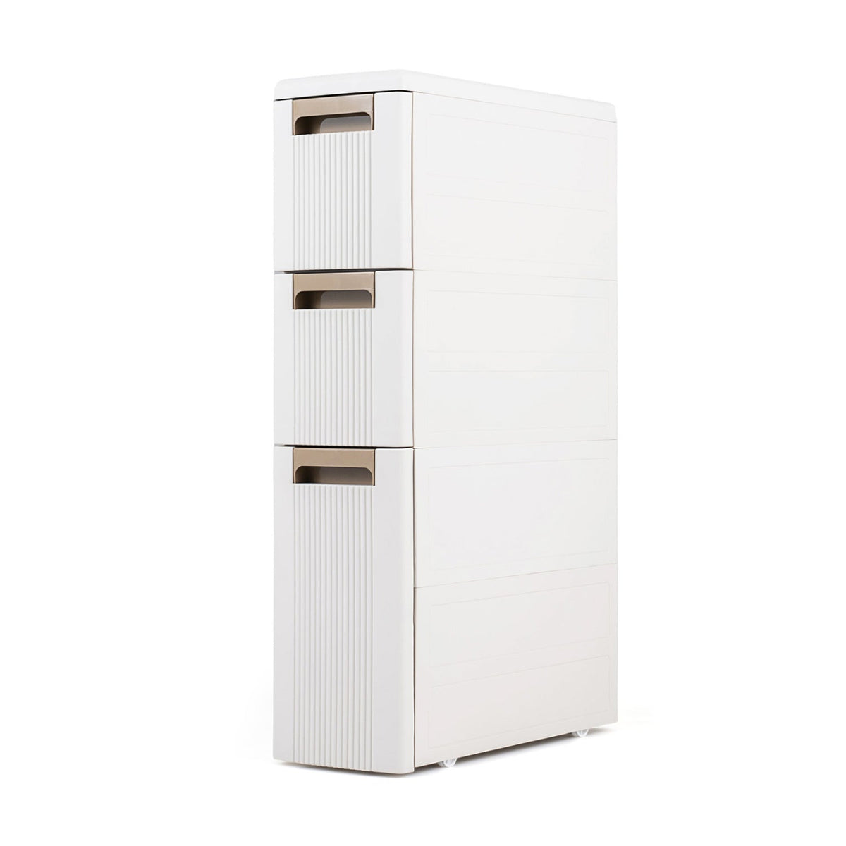 Narrow Storage Cabinet with Drawers and Removable Dividers