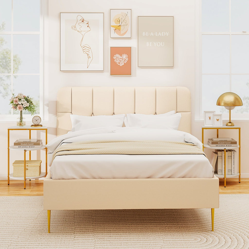 3-Tier Round End Table for Small Space and Bedroom Room