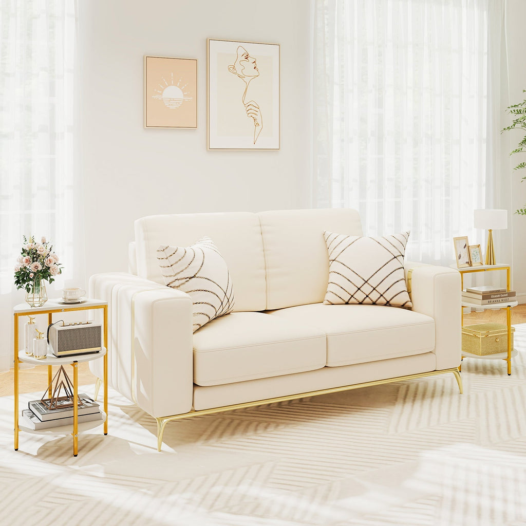 3-Tier Round End Table for Small Space and Bedroom Room