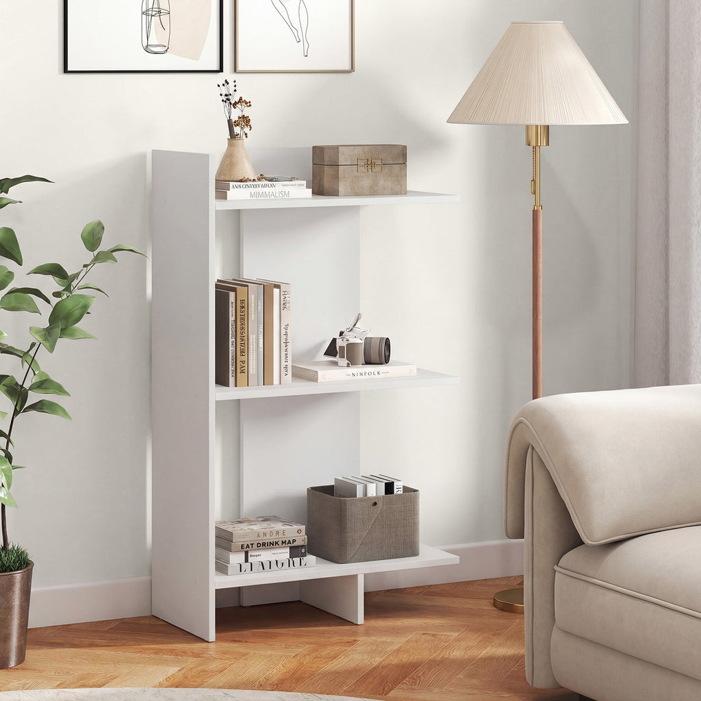 3 Tier Wooden Bookshelf with Anti-Tipping Kit