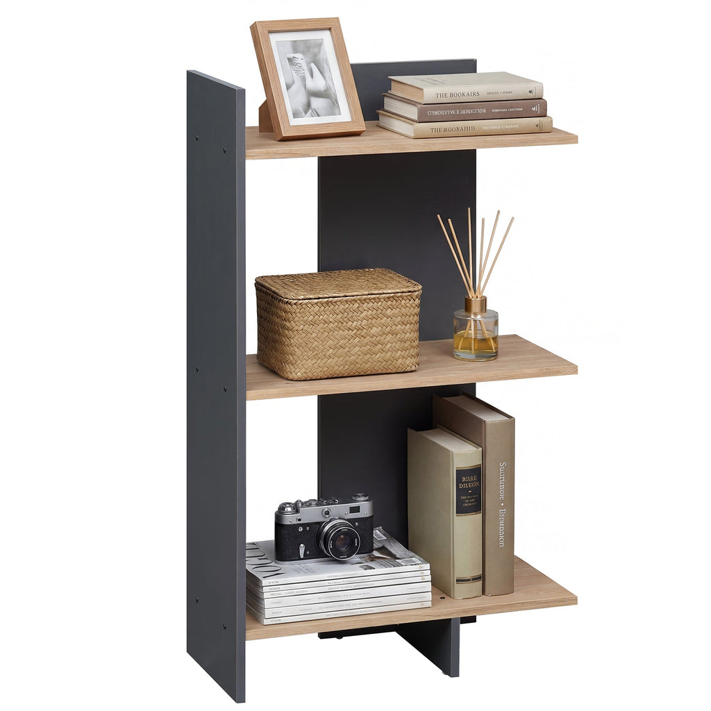 3 Tier Wooden Bookshelf with Anti-Tipping Kit