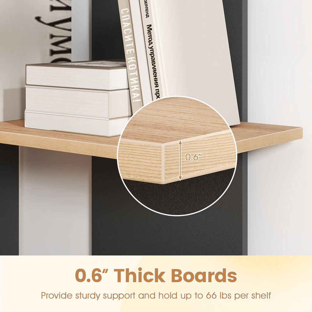 3 Tier Wooden Bookshelf with Anti-Tipping Kit
