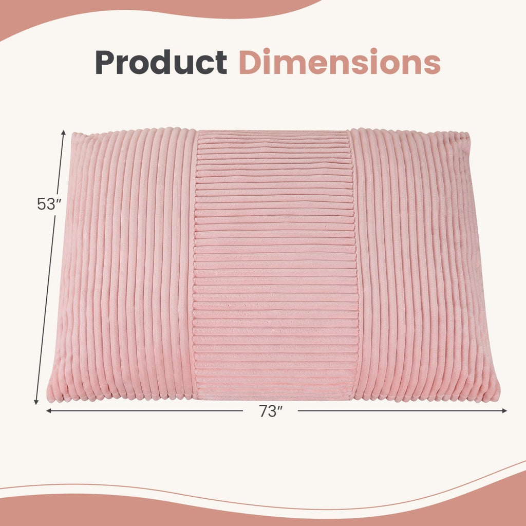 3-in-1 Convertible Bean Bag Chair with Corduroy Fabric