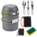 Camping Cookware Set with Pot and Foldable Cutlery