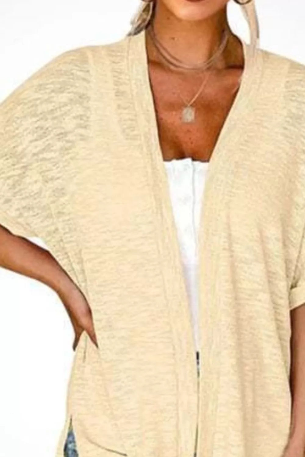 Side Sit Open Front Cardigan