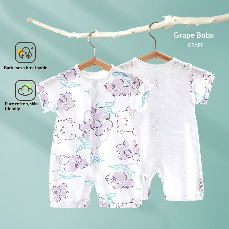 Baby Summer Thin Short-sleeved Jumpsuit