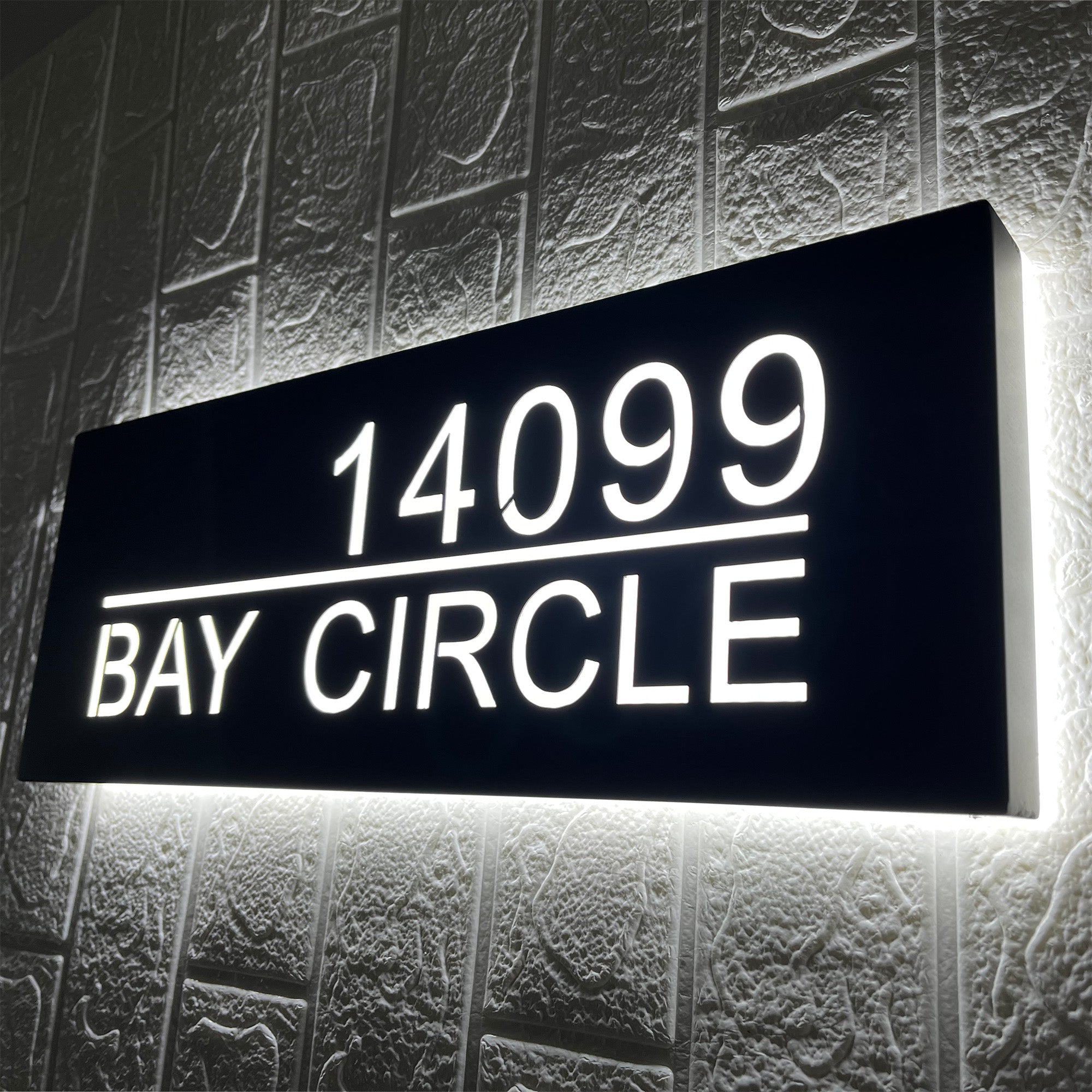 Backlit House Numbers with Street Name – Custom Illuminated Address Sign